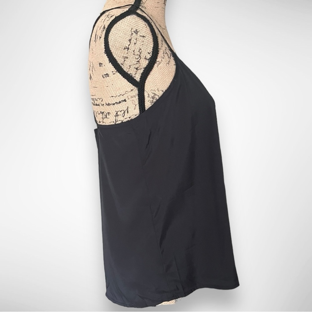 HOLLISTER Women's Black Strappy Racerback Tank Top Medium | NWT - Picture 2 of 6